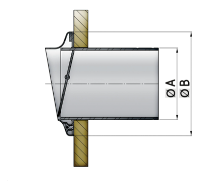Vetus SS Transom Exhaust Connection
