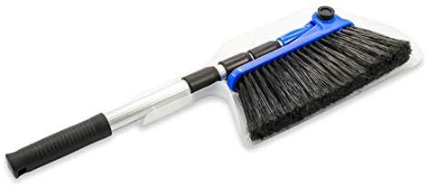 Adjustable Broom with Clip On Dust Pan