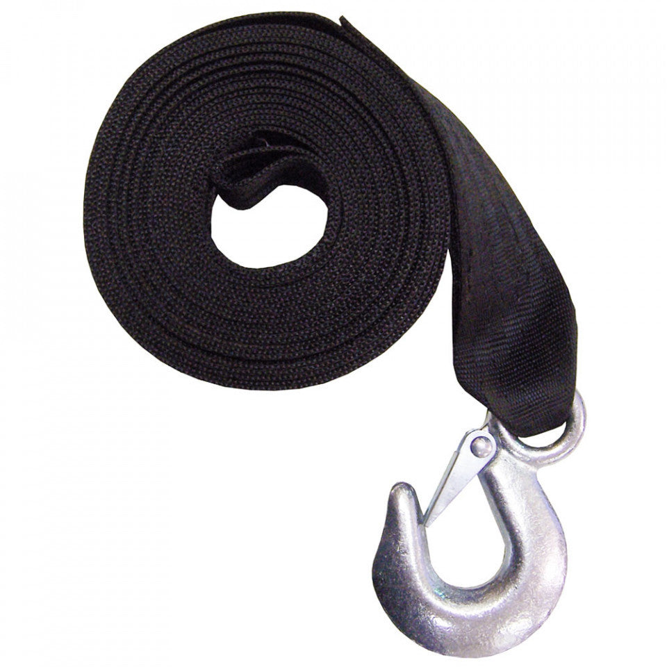 Winch Straps with Snap Hooks