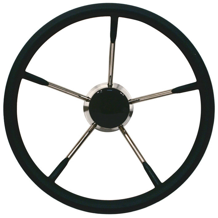 350mm Stainless Steel Soft Grip Steering Wheel