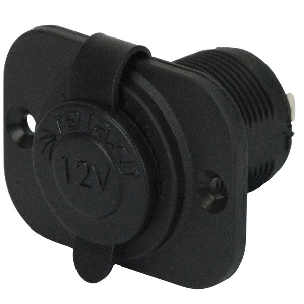 Flush Mount Socket Black 12 24V | Boating & RV