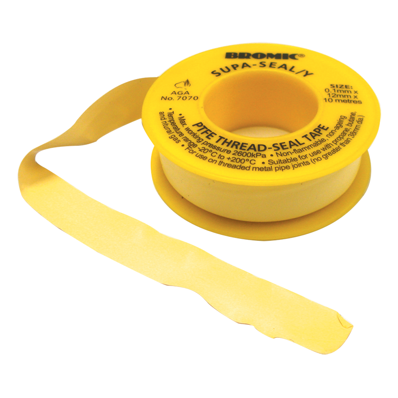 Gas Seal Thread Tape Yellow