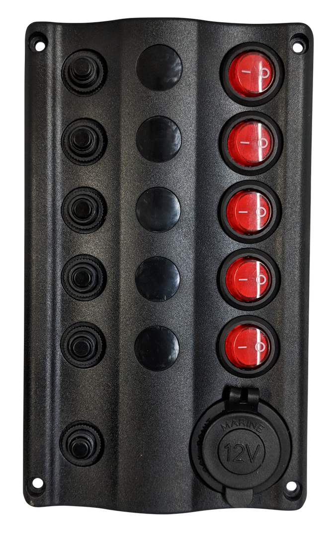 Wave Design Panel 5 Switch w/ 12V Socket