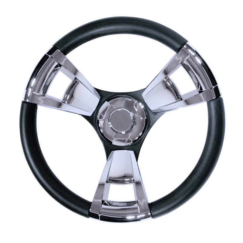 Gussi Steering Wheel with Chrome Inserts