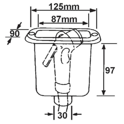 Container For Hand Shower - Oval