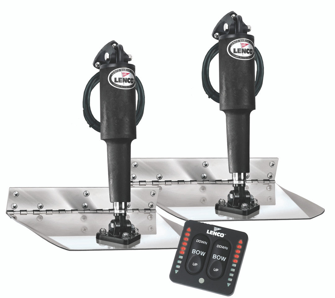 Lenco Stainless Trim Tab Kit with LED Indicator Switch