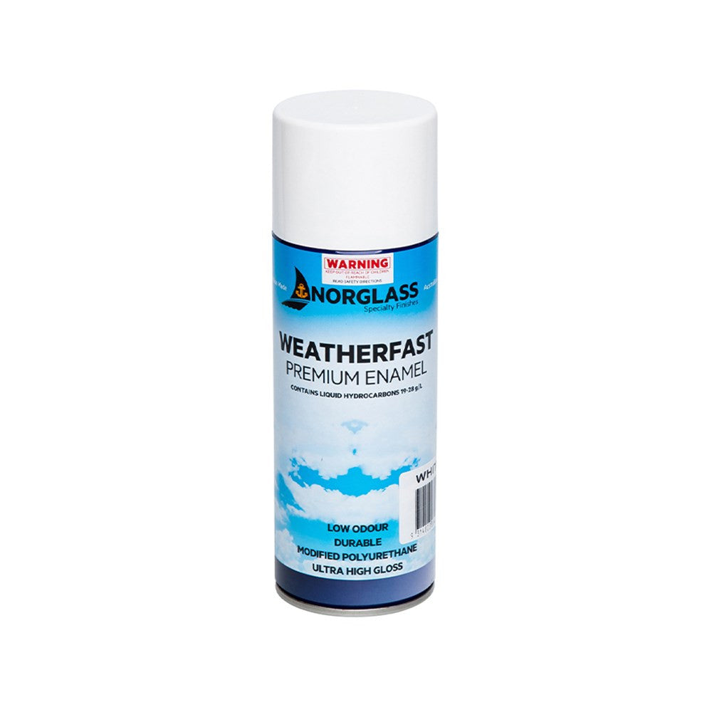 Norglass Weatherfast Premium Enamel Aerosol Spray White
