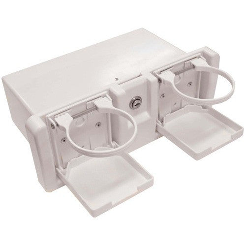 Glove Box Deluxe with Drink Holders White